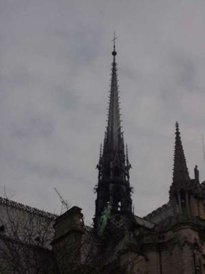 Notre Dame - Spire from Ground