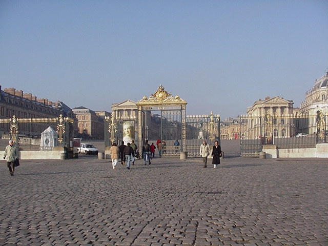 Versailles Entrance, with Ron and Georgia Traver