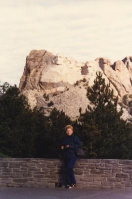 Virginia Imler at Mt. Rushmore, Date Unknown.