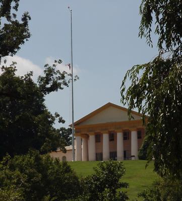 Lee House With Half-Mast Flag