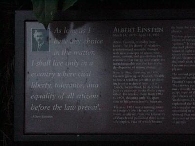 Einstein Plaque