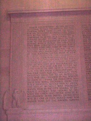 Lincoln Memorial Interior - Inaugural Address