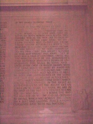 Lincoln Memorial Interior - Inaugural Address