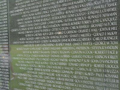 Vietnam Memorial - Wall Detail